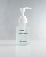 ambo skincare cleanser bottle with white pump